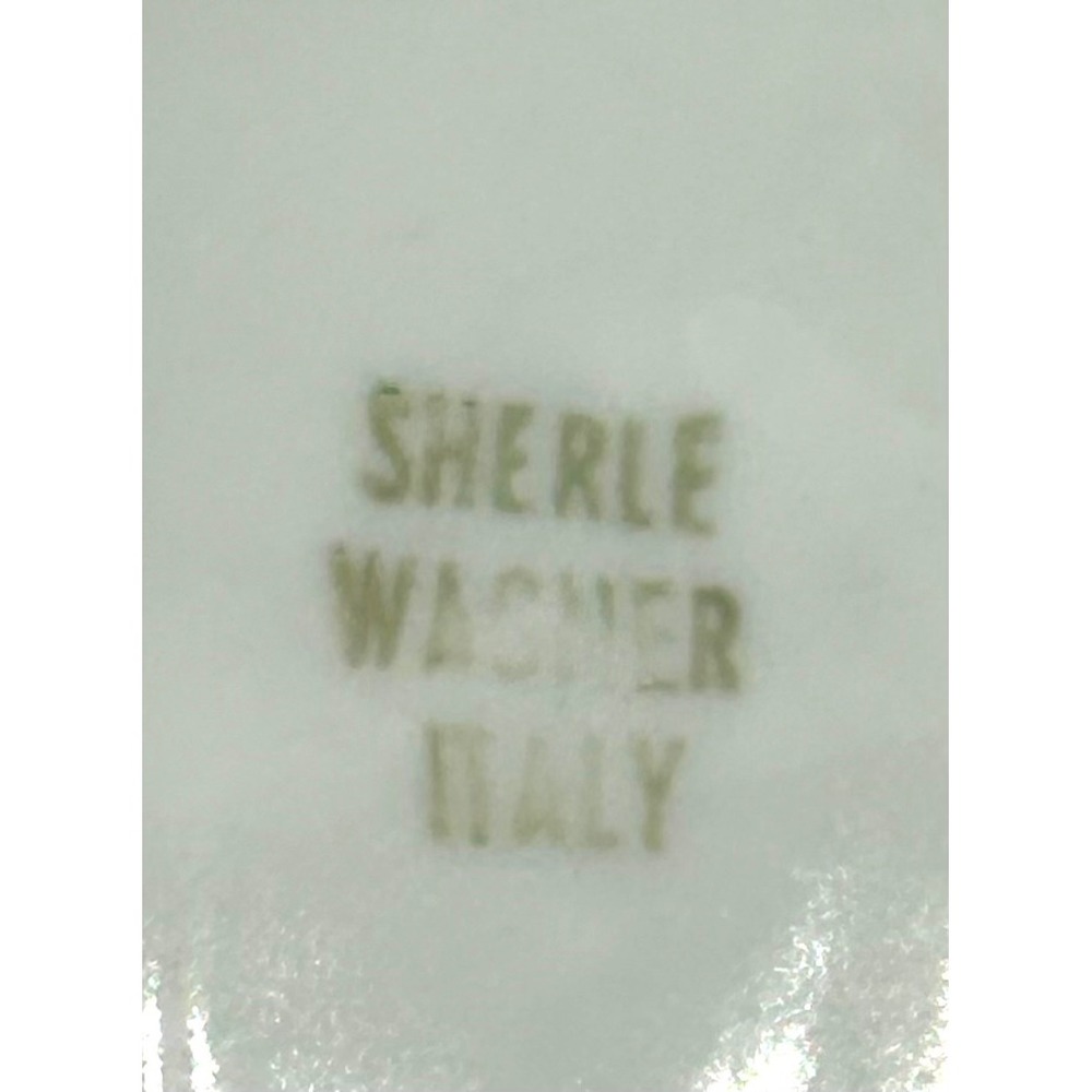 Sherle Wagner Italy Hand Painted Floral Porcelain Scalloped Soap Trinket Dish - Picture 4 of 13